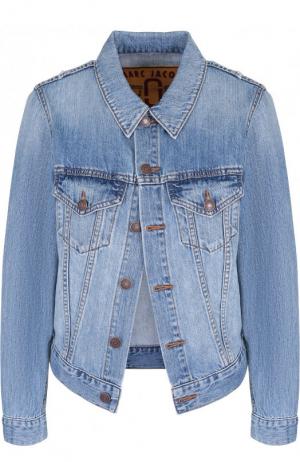 Джинсовая куртка с потертостями Marc Jacobs. Цвет: синий