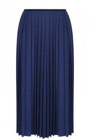 Однотонная плиссированная юбка-миди See by Chloé. Цвет: синий