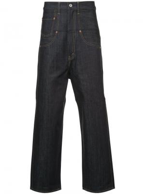 High rise wide leg jeans Junya Watanabe Comme Des Garçons Man. Цвет: синий