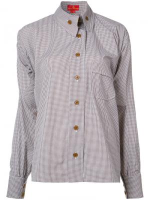 Рубашка с асимметричными пуговицами Vivienne Westwood. Цвет: коричневый
