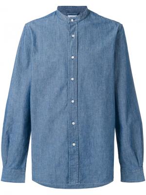 Джинсовая рубашка с воротником-стойкой Aspesi. Цвет: синий