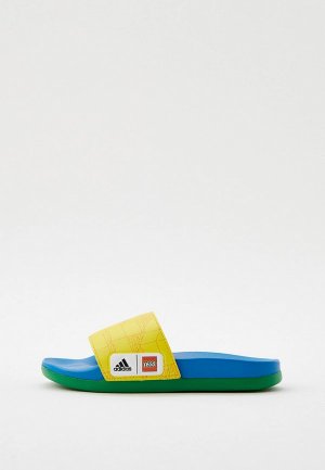 Сланцы adidas. Цвет: желтый