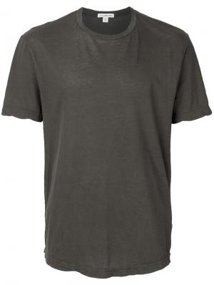 Базовая футболка James Perse. Цвет: серый