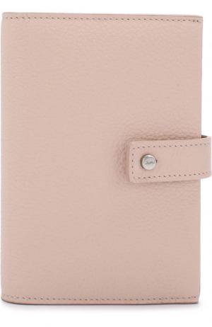 Кожаное портмоне с футляром для кредитных карт Saint Laurent. Цвет: светло-розовый