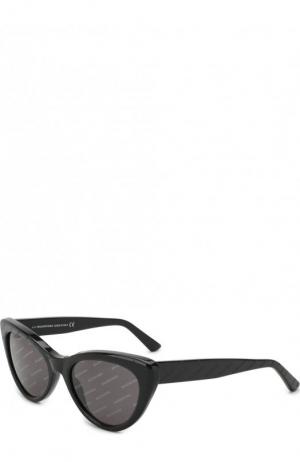 Солнцезащитные очки Balenciaga. Цвет: черный