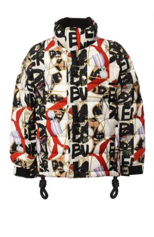 Утепленная куртка Tissington PR на молнии с воротником-стойкой Burberry. Цвет: разноцветный