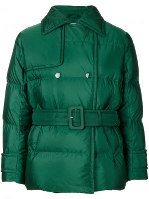 Стеганая куртка-бомбер Prada. Цвет: зелёный