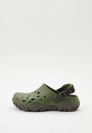 Сабо Crocs. Цвет: зеленый