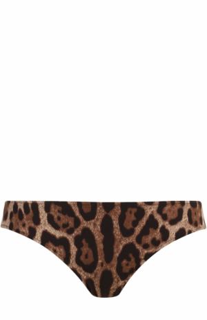 Плавки-бикини с леопардовым принтом Dolce & Gabbana. Цвет: леопардовый