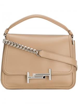 Double T tote Tods Tod's. Цвет: телесный