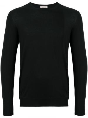 Пуловер с круглым вырезом Laneus. Цвет: чёрный