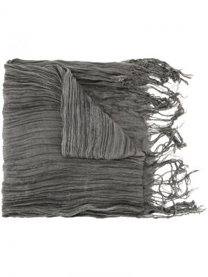Плиссированный шарф Greg Lauren. Цвет: серый