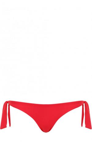 Однотонные плавки-бикини с бантами Ritratti Milano. Цвет: красный
