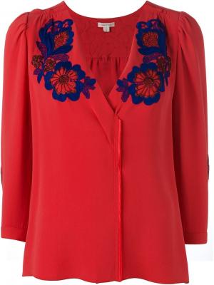 Блузка с вышивкой Marc Jacobs. Цвет: красный