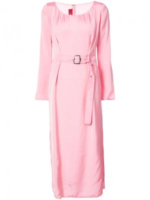 Платье Hester с ремнем на талии Sies Marjan. Цвет: розовый и фиолетовый