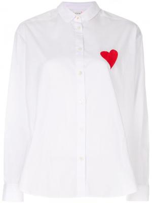 Рубашка с декорированным сердцем Chinti & Parker. Цвет: белый