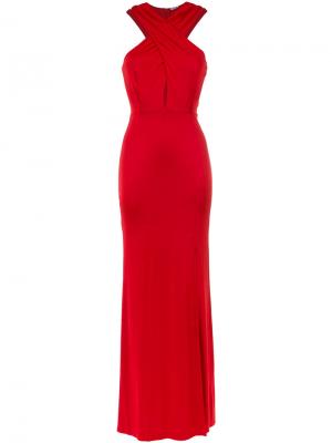 Front slit gown Tufi Duek. Цвет: красный