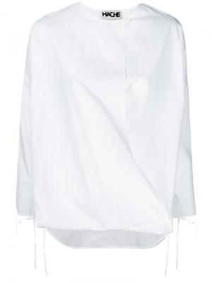 Блузка с запахом Hache. Цвет: белый