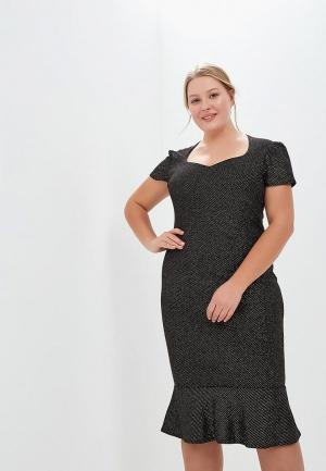 Платье Goddiva Size Plus. Цвет: черный