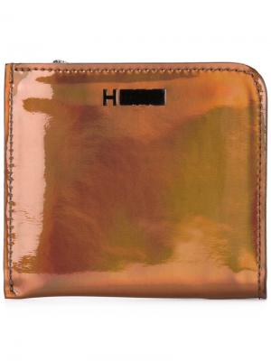 Бумажник с блестящей отделкой H Beauty&Youth. Цвет: металлический