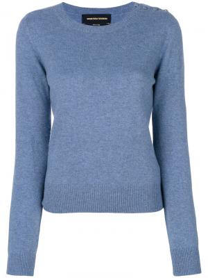 Пуловер с пуговицами на плече Vanessa Seward. Цвет: синий