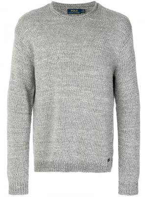 Трикотажный свитер Polo Ralph Lauren. Цвет: серый