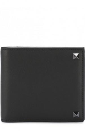 Кожаное портмоне  Garavani Rockstud с отделениями для кредитных карт Valentino. Цвет: черный