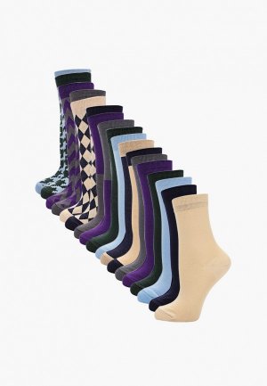 Носки 9 пар bb socks. Цвет: разноцветный