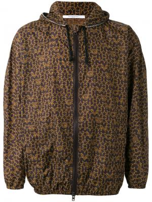 Легкая куртка с принтом-логотипом Givenchy. Цвет: коричневый