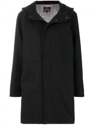 Пальто-дафл с капюшоном A.P.C.. Цвет: чёрный