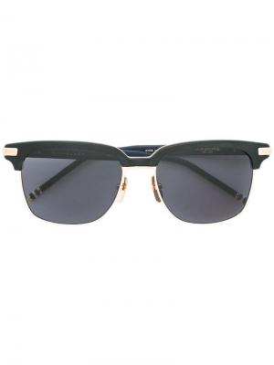 Солнцезащитные очки в квадратной оправе Thom Browne Eyewear. Цвет: чёрный