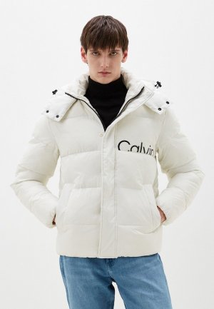 Куртка утепленная Calvin Klein Jeans. Цвет: белый