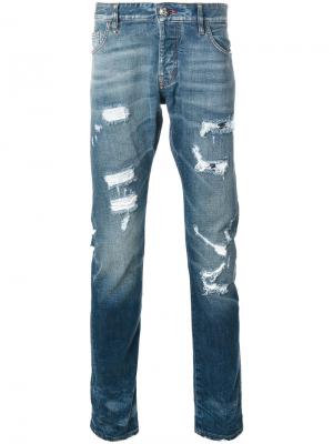 Прямые джинсы Fukuko Philipp Plein. Цвет: синий