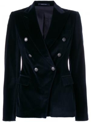 Двубортный пиджак Tagliatore. Цвет: синий