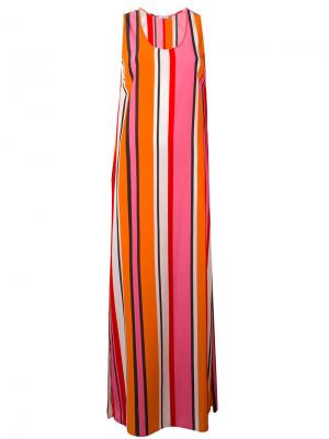 Полосатое длинное платье  Sweden P.A.R.O.S.H.. Цвет: многоцветный