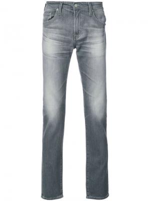 Выбеленные прямые джинсы Ag Jeans. Цвет: серый