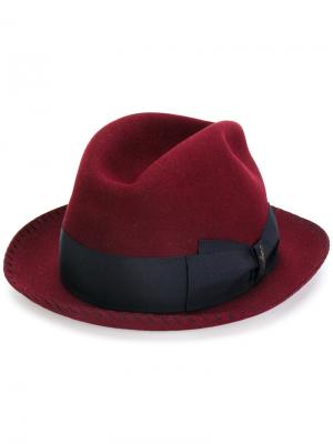 Фетровая шляпа Borsalino. Цвет: красный