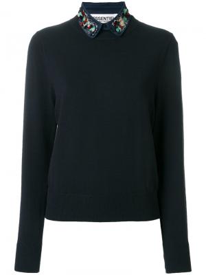 Классический вязаный свитер Essentiel Antwerp. Цвет: синий