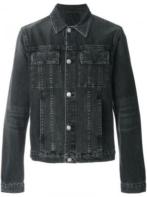 Джинсовая куртка с накладными карманами Helmut Lang. Цвет: чёрный