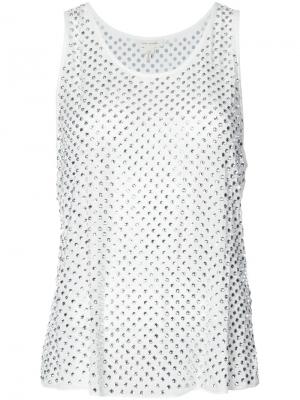 Декорированная блузка с кристаллами без рукавов Marc Jacobs. Цвет: белый