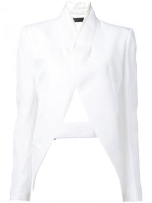 Пиджак с вырезом Haider Ackermann. Цвет: белый