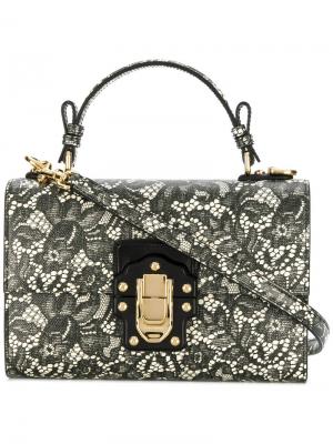 Кружевная сумка на плечо Lucia Dolce & Gabbana. Цвет: чёрный