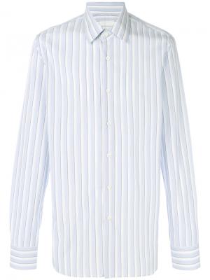 Классическая рубашка в полоску Prada. Цвет: синий