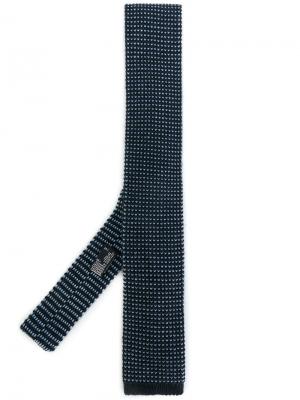 Трикотажный галстук Barba. Цвет: синий