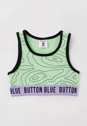 Топ Button Blue. Цвет: зеленый