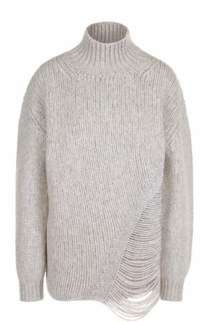 Шерстяной свитер свободного кроя Iro. Цвет: светло-серый