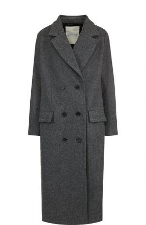 Двубортное шерстяное пальто Walk of Shame. Цвет: серый