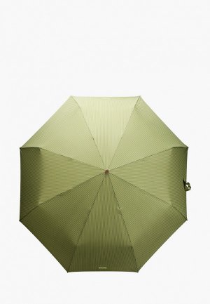 Зонт складной Moschino. Цвет: хаки