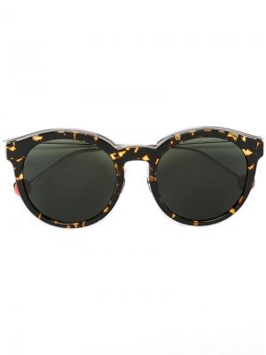 Солнцезащитные очки в круглой оправе Dior Eyewear. Цвет: чёрный