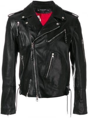 Кожаная байкерская куртка Alexander McQueen. Цвет: чёрный